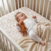 Organic Crib Sheet - Blossom - Makemake Organics