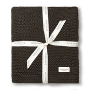 Organic Knit Throw Blanket - Charcoal Gray - Makemake Organics