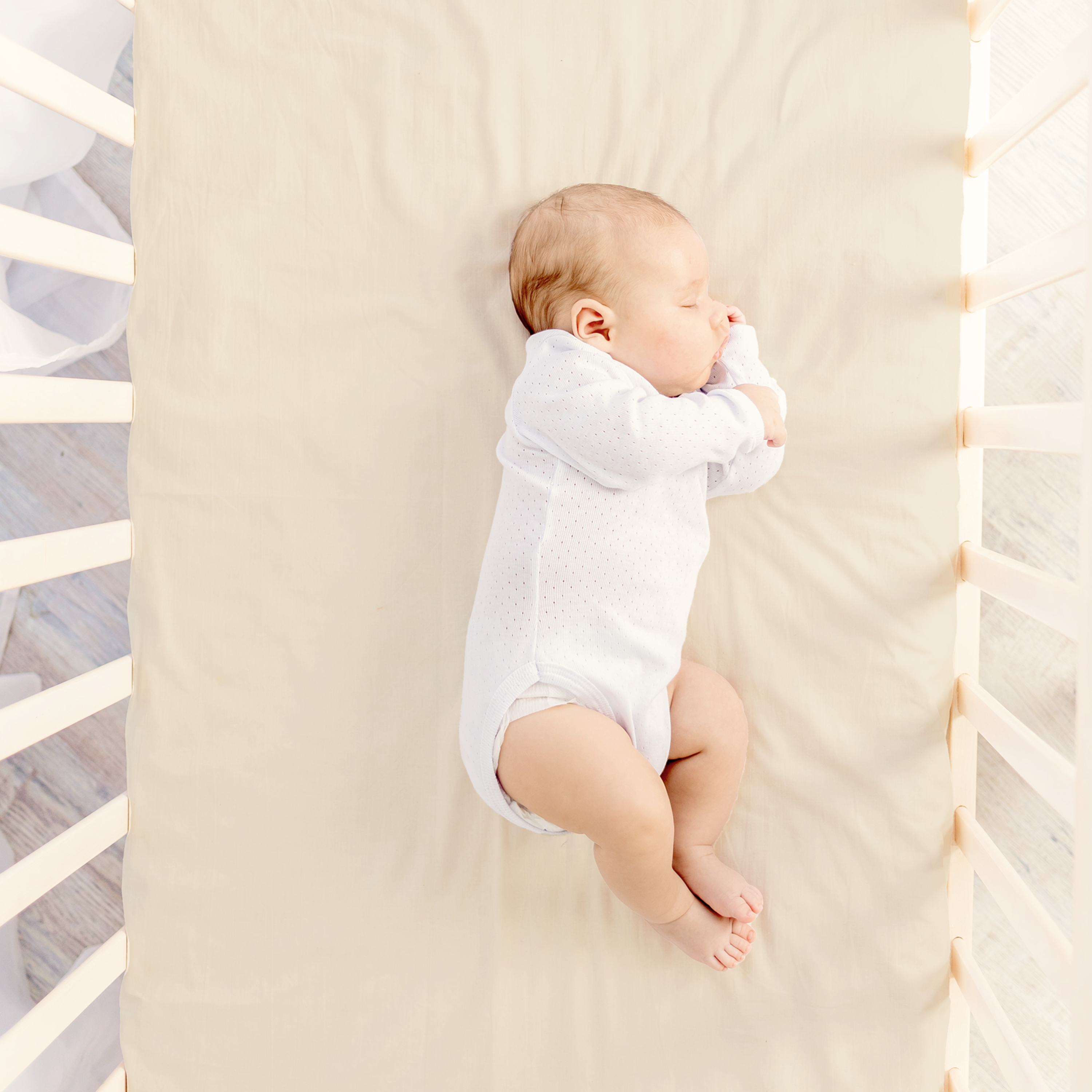 Organic Crib Sheet - Oat - Makemake Organics