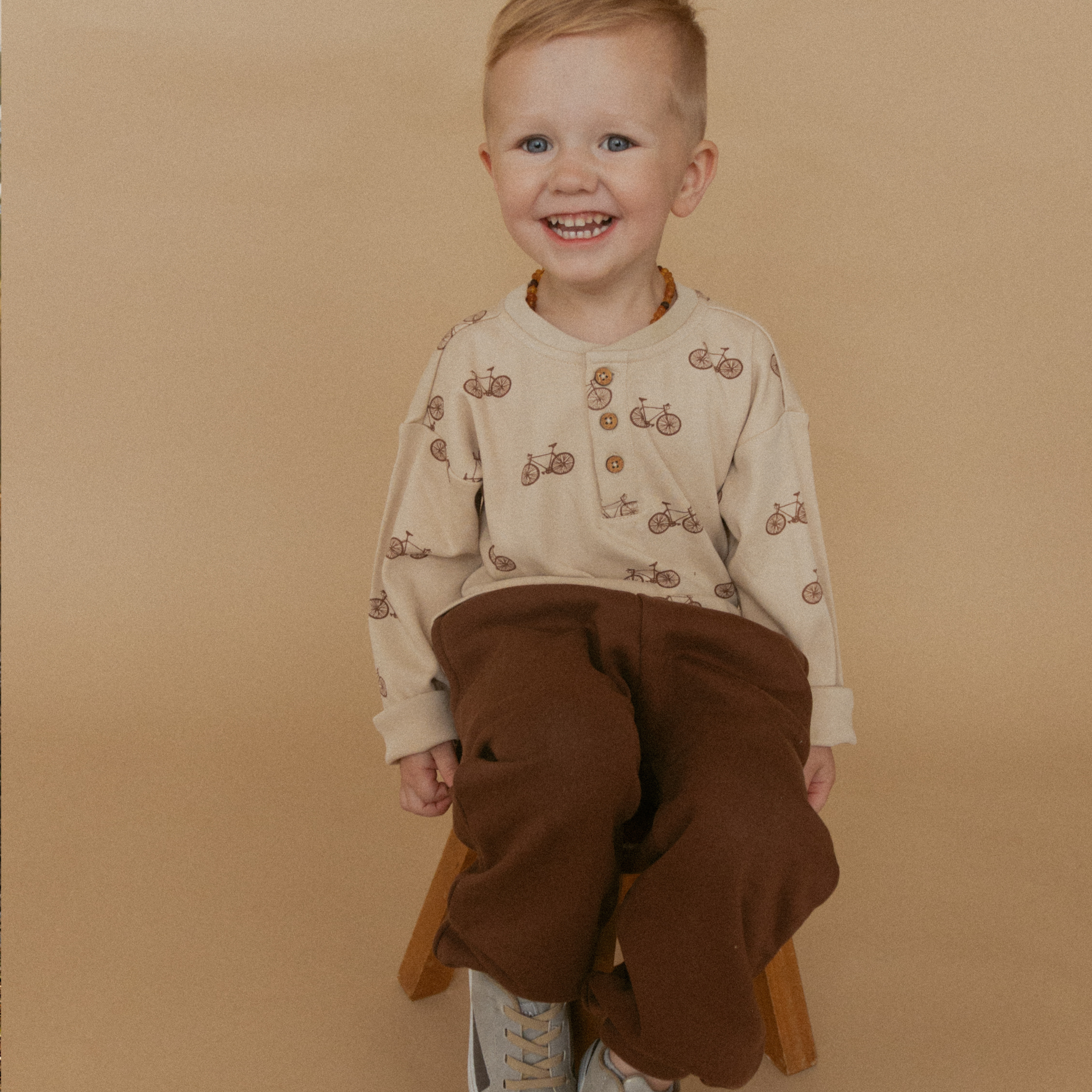 Organic Fleece Jogger Pants - Dark Brown - Makemake Organics
