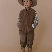 Organic Corduroy Pant - Dark Brown - Makemake Organics