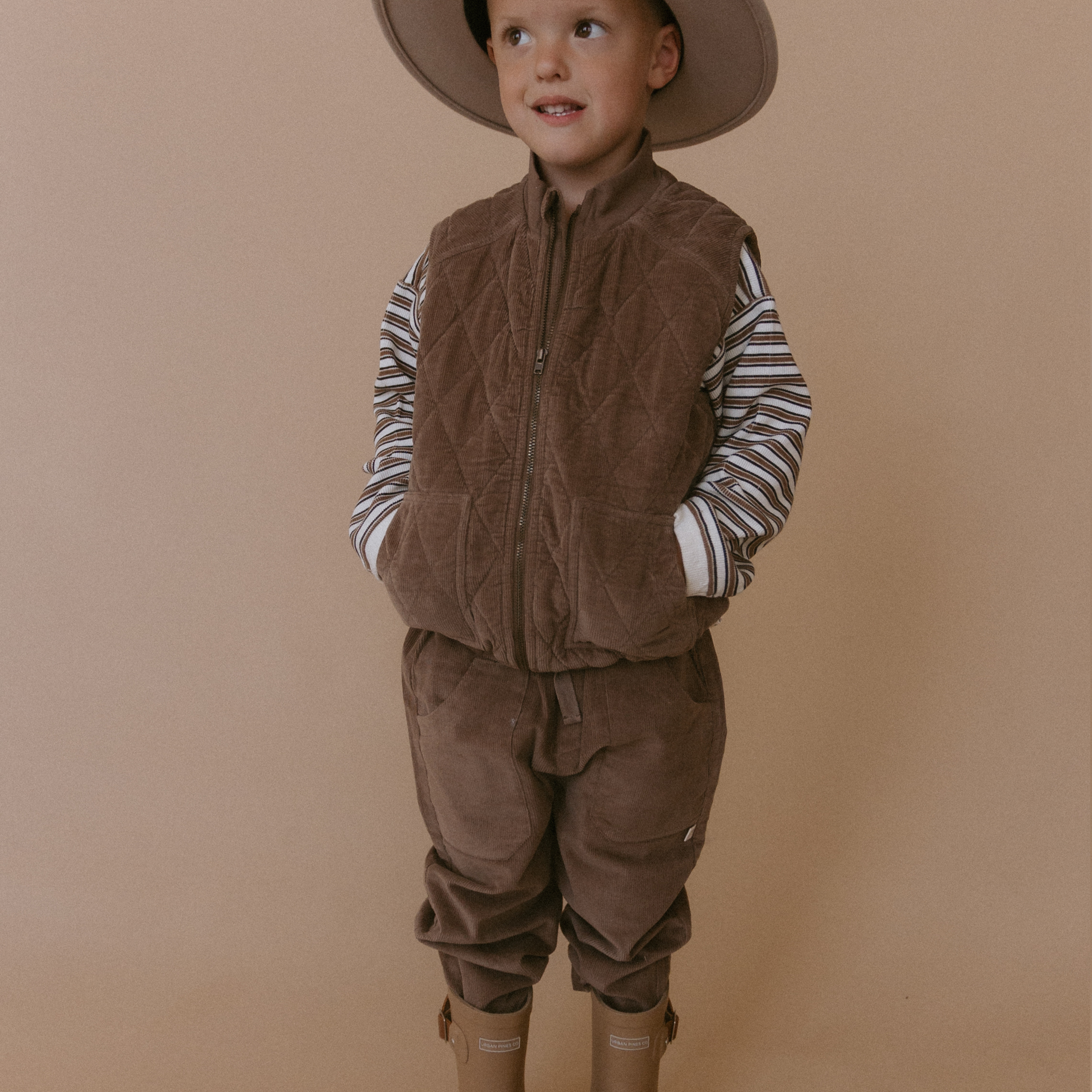 Organic Corduroy Pant - Dark Brown - Makemake Organics