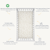 Organic Crib Sheet - Dino Dreams - Makemake Organics