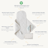 Organic Cotton Portable Changing Mat - Dotty - Makemake Organics