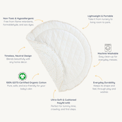 Organic Cotton Quilted Play Mat - Dotty - Makemake Organics