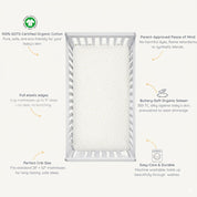 Organic Crib Sheet - Dotty - Makemake Organics