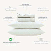 Organic Cotton Sheet Set - Dotty - Makemake Organics