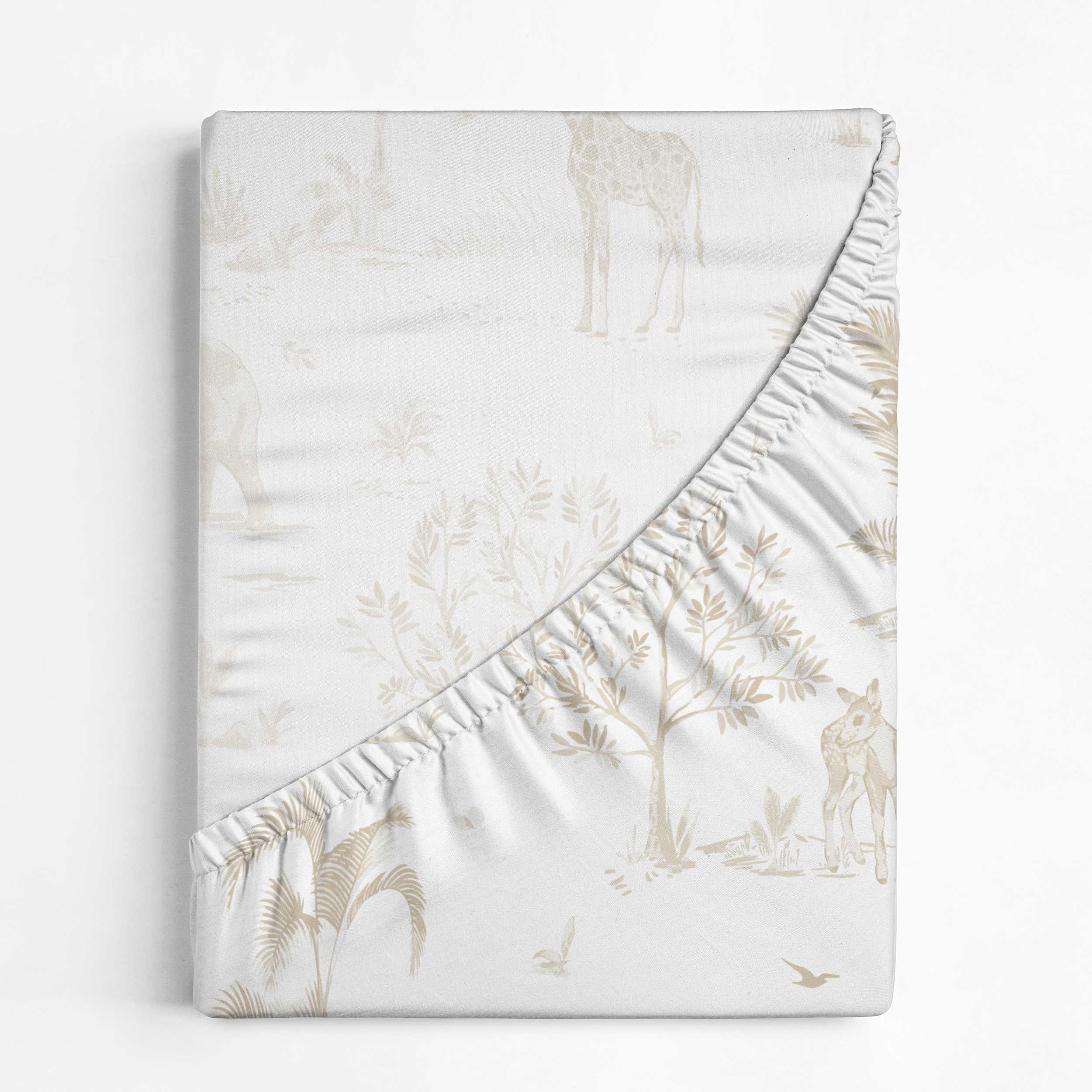 Organic Crib Sheet - Safari - Makemake Organics