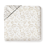 Organic Kids Fitted Sheet - Dino Dreams (Open Box) - Makemake Organics