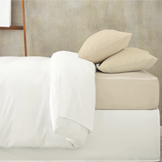 Organic Kids Fitted Sheet - Oat - Makemake Organics