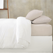 Organic Kids Fitted Sheet - Taupe - Makemake Organics