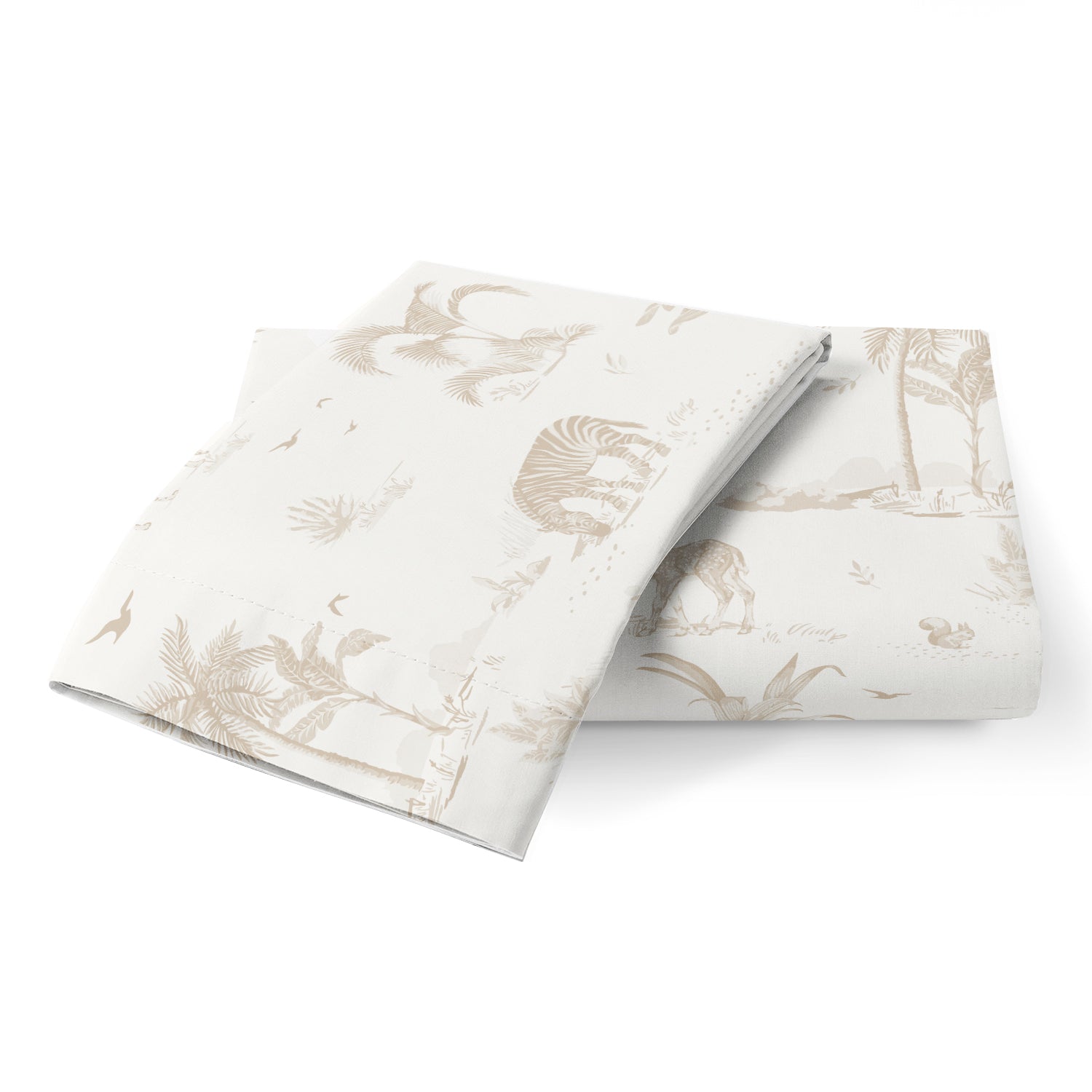 Organic Toddler Pillowcase - Safari - Makemake Organics