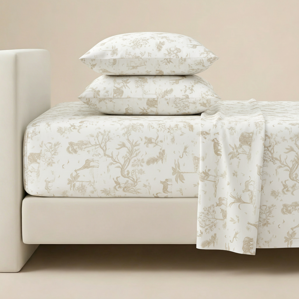 Organic Cotton Sheet Set - Safari - Makemake Organics