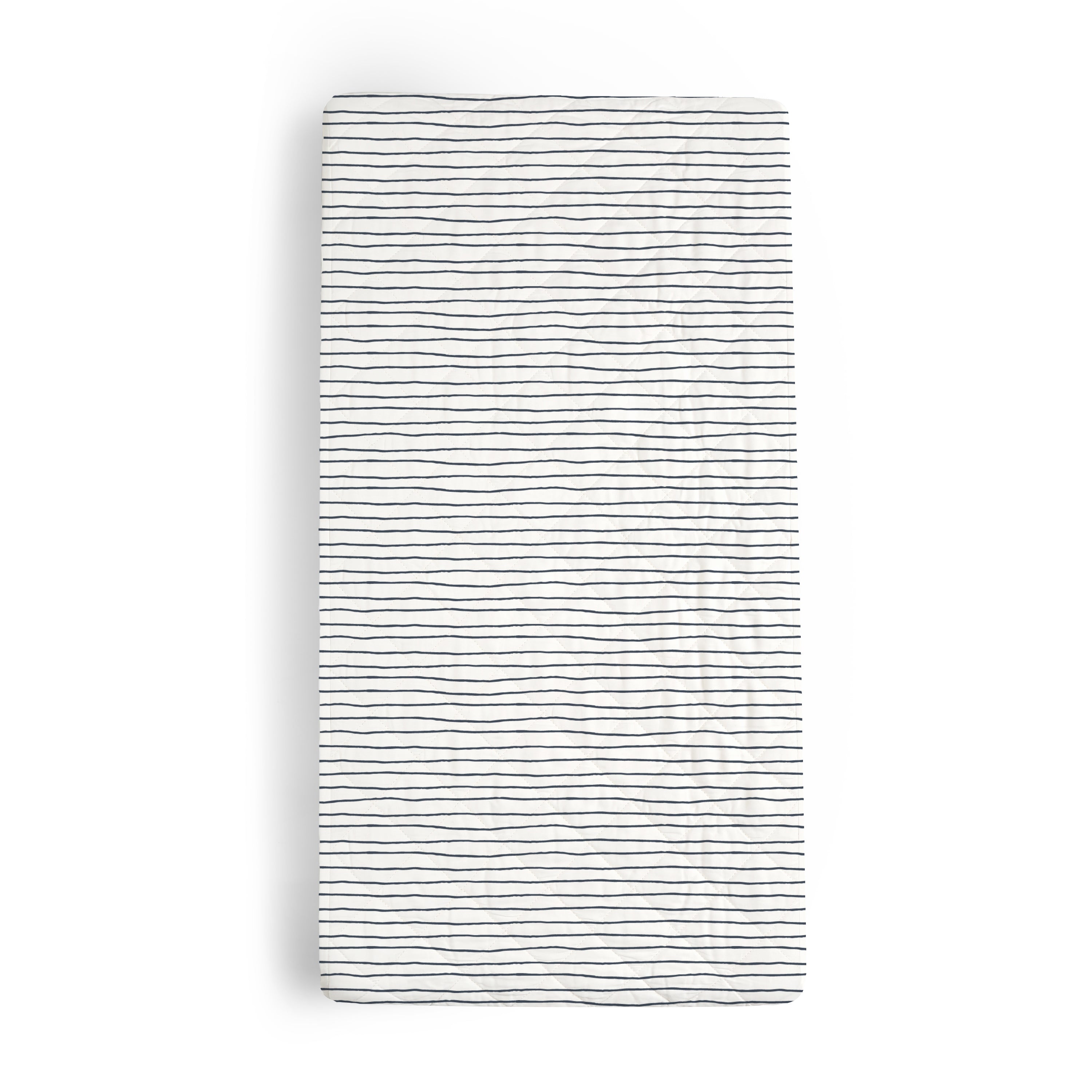 Organic Changing Pad Cover - Navy Stripes - Makemake Organics