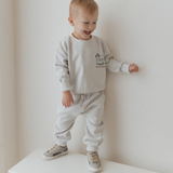 Organic Fleece Jogger Pants - Grey