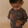 Organic Henley Tee - Leopard - Makemake Organics