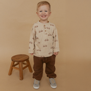 Organic Henley Tee - Bicycle - Makemake Organics