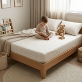 Organic Kids Fitted Sheet - Herringbone
