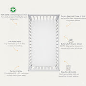 Organic Crib Sheet - Ivory - Makemake Organics