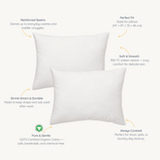 Organic Toddler Pillowcase - Solid Ivory
