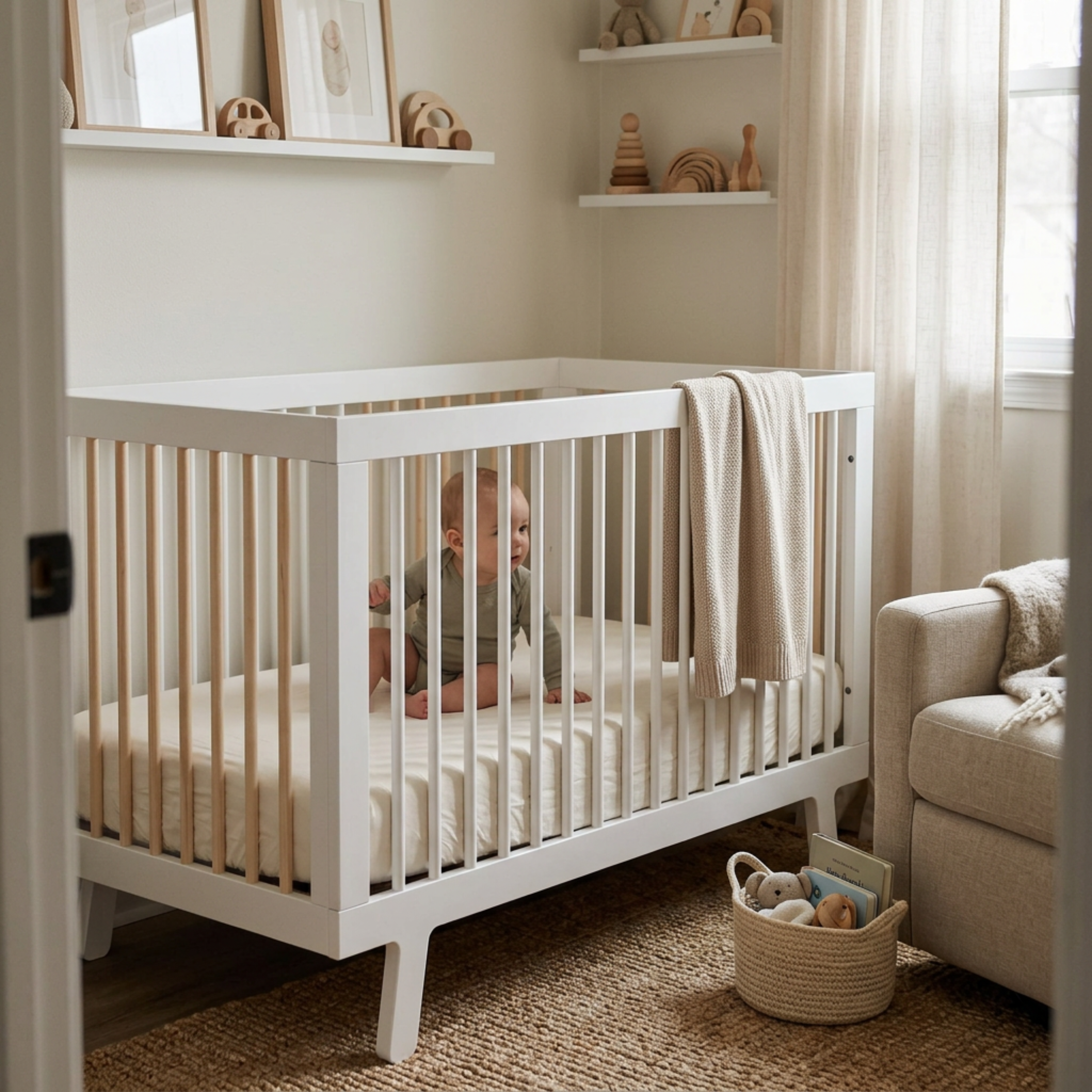 Organic Crib Sheet - Ivory - Makemake Organics
