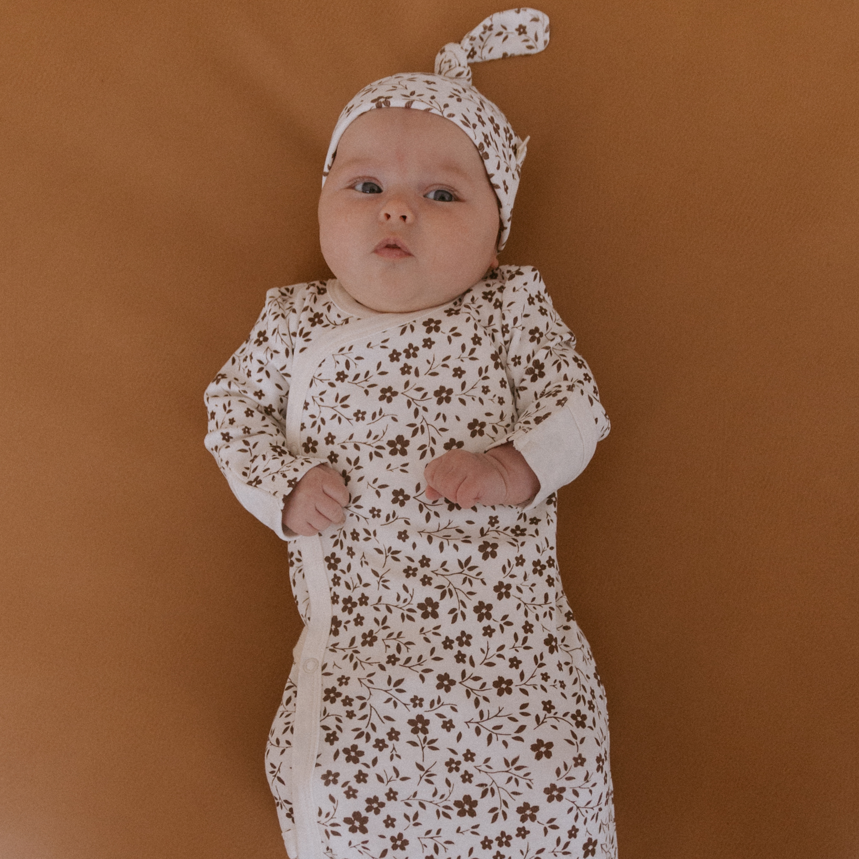 Organic Kimono Knotted Sleep Gown - Wildvine - Makemake Organics