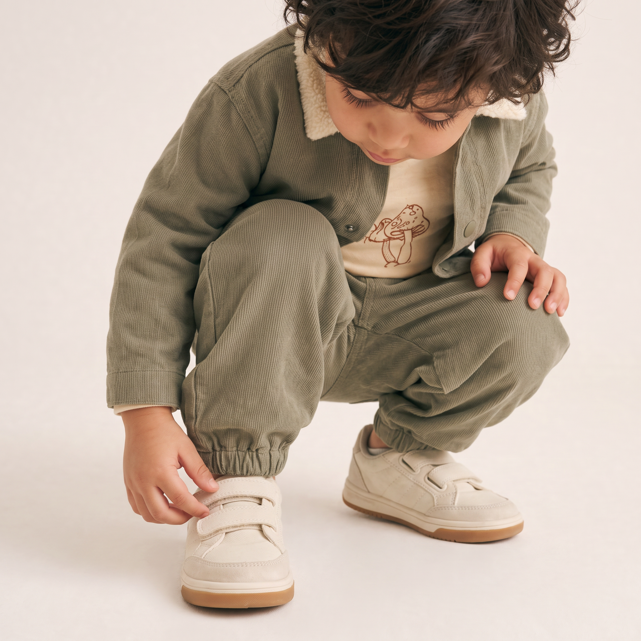 Organic Twill Joggers Pants - Olive