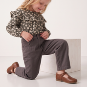Organic Twill Barrel Pants - Charcoal