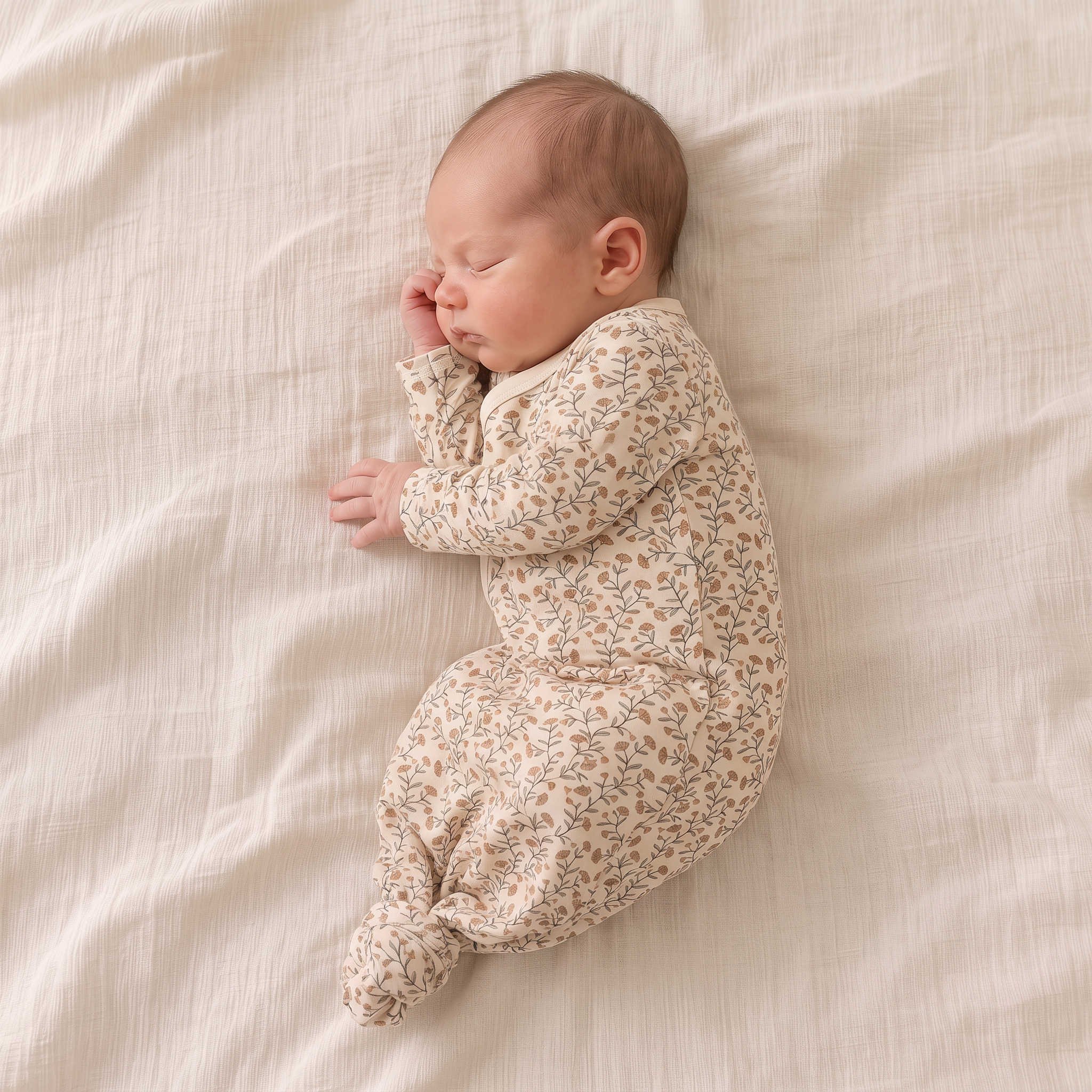 Organic Kimono Knotted Sleep Gown - Rustbloom