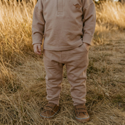 Organic Harem Pants - Taupe - Makemake Organics