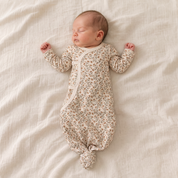 Organic Kimono Knotted Sleep Gown - Rustbloom