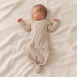 Organic Kimono Knotted Sleep Gown - Rustbloom