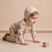 Organic Kimono Onesie & Pants Set - Mushroom