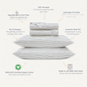 Organic Cotton Sheet Set - Navy Blue Stripes - Makemake Organics