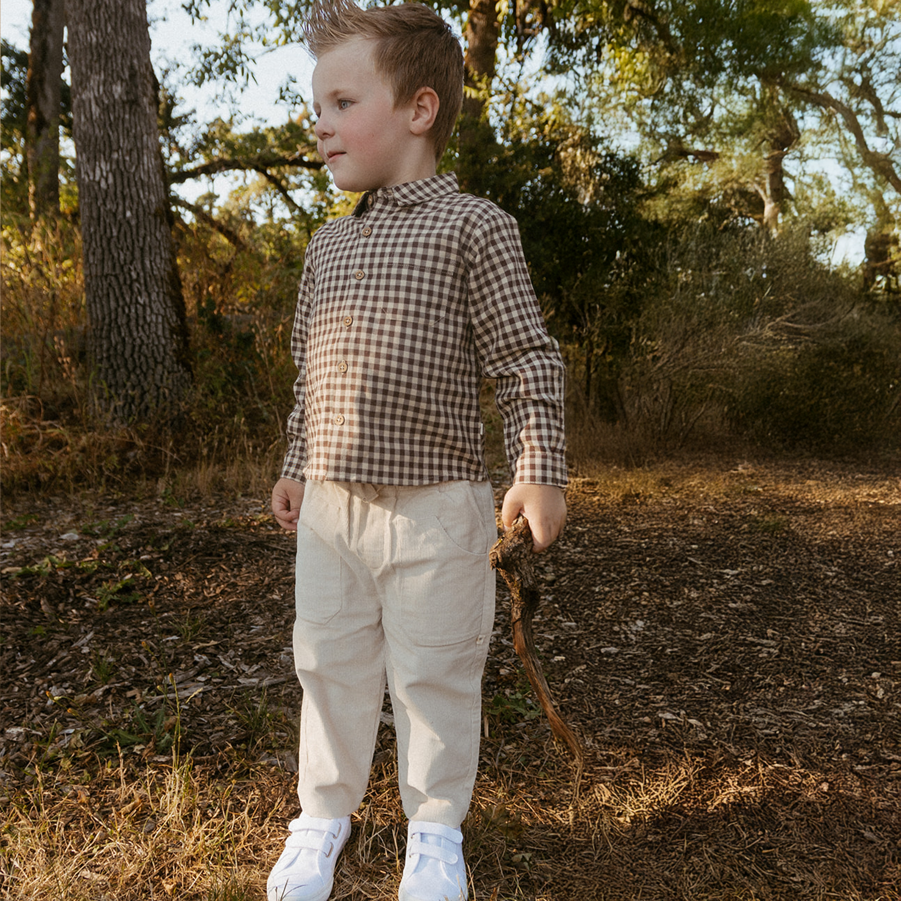 Organic Corduroy Pant - Oat - Makemake Organics