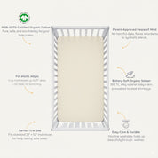 Organic Crib Sheet - Oat - Makemake Organics