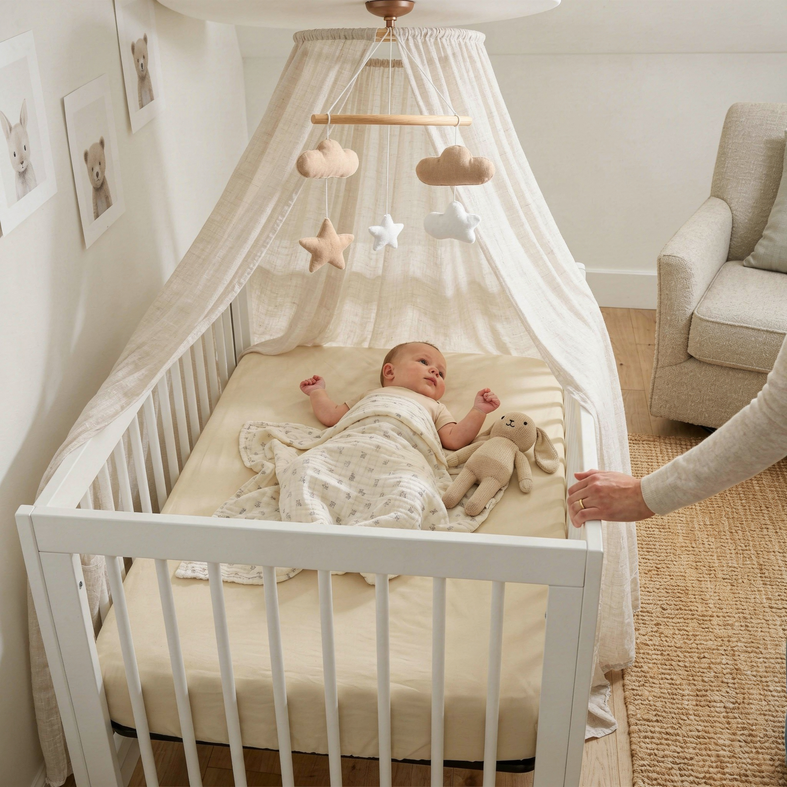 Organic Crib Sheet - Oat - Makemake Organics