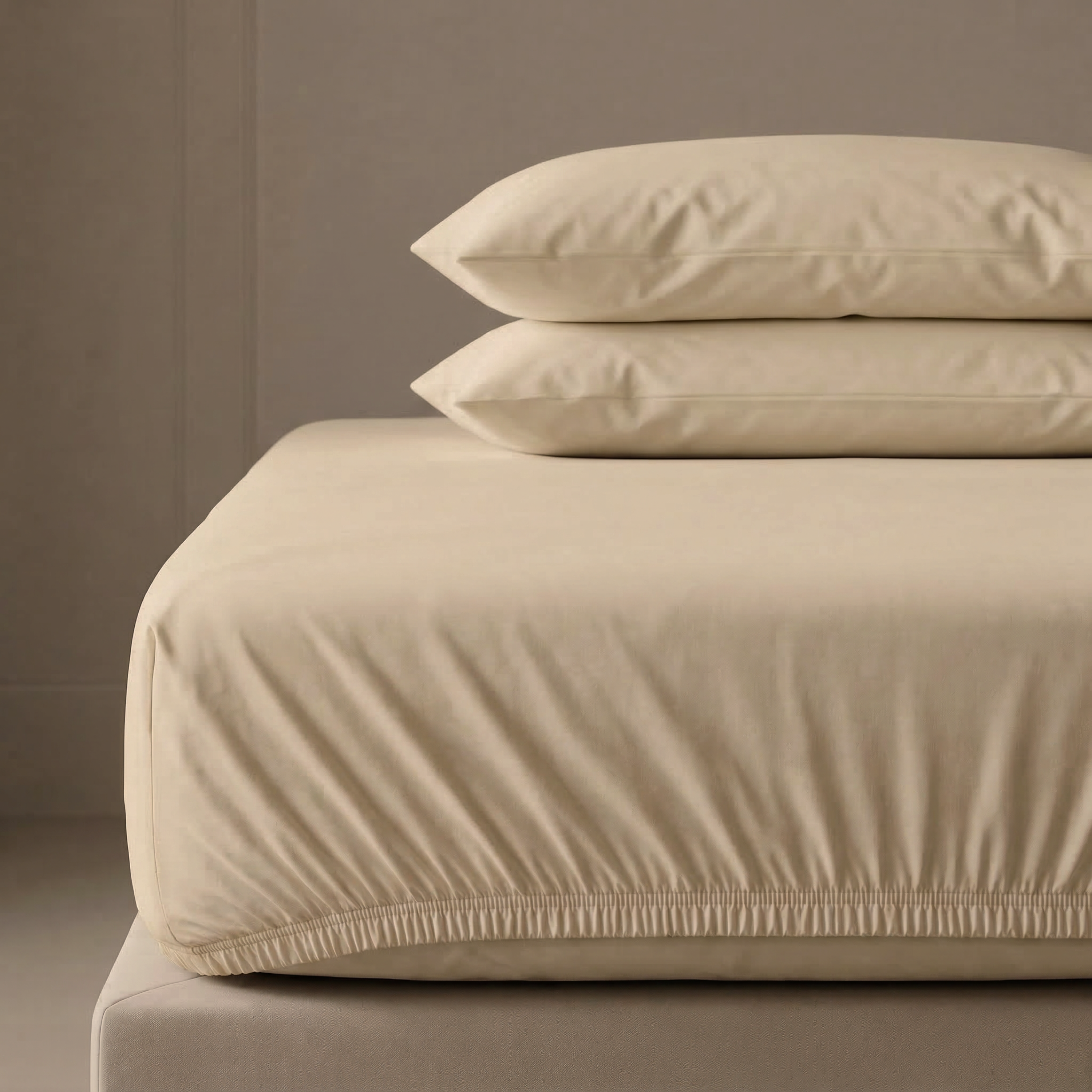 Organic Kids Fitted Sheet - Oat - Makemake Organics
