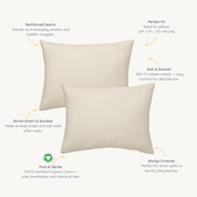 Organic Toddler Pillowcase - Oat - Makemake Organics