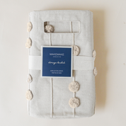 Handmade Canvas Storage Basket Pom Pom - Oat - Makemake Organics