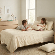 Organic Cotton Sheet Set - Oat - Makemake Organics