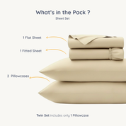 Organic Cotton Sheet Set - Oat - Makemake Organics