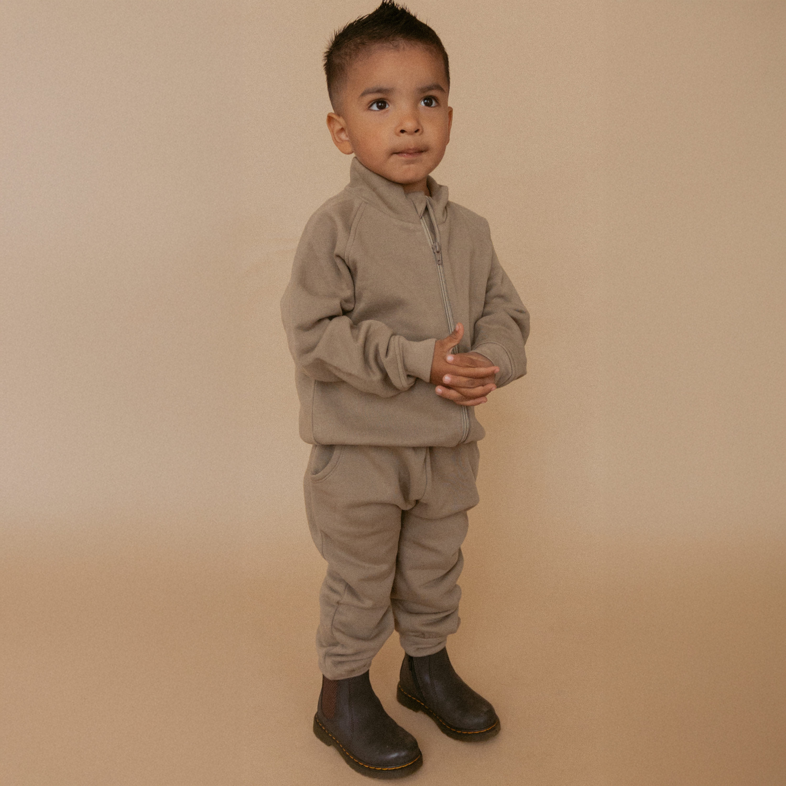 Organic Fleece Jogger Pants - Olive - Makemake Organics