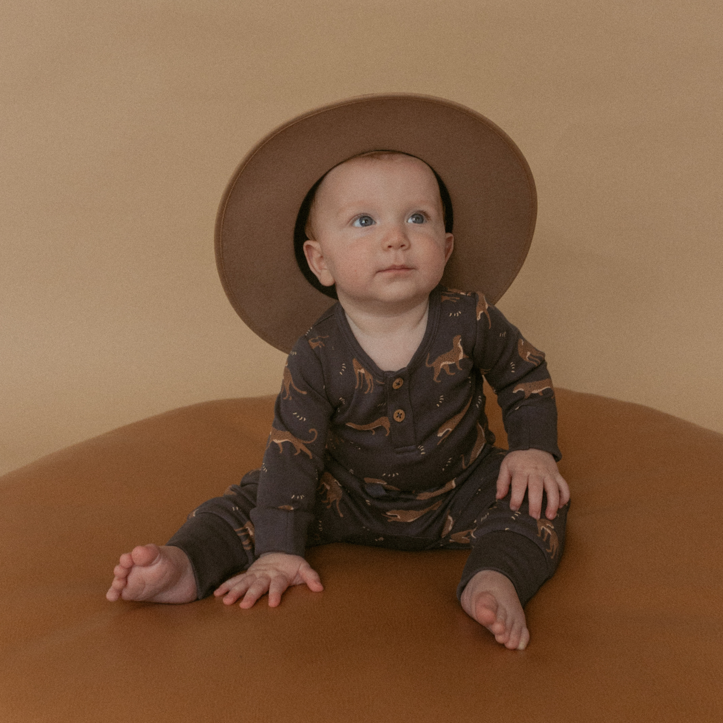 Organic Button Onesie & Pants Set - Leopard - Makemake Organics