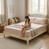 Organic Kids Fitted Sheet - Pecan