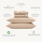 Organic Cotton Sheet Set - Pecan - Makemake Organics