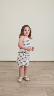 Organic Spaghetti Top & Short Set - Mod Dots