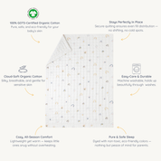 Organic Kids Quilt - Dotty & Rainbow - Makemake Organics
