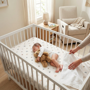 Organic Crib Sheet - Over The Rainbow - Makemake Organics
