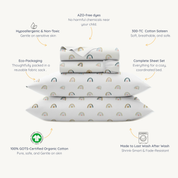 Organic Cotton Sheet Set - Rainbow - Makemake Organics
